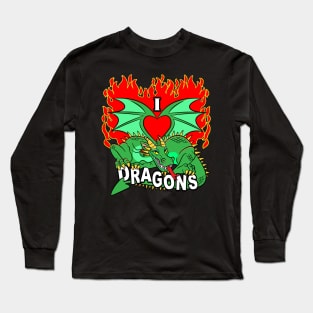 I Heart Dragons Long Sleeve T-Shirt